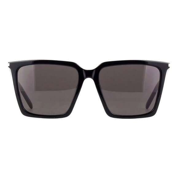 NEW SL474 001 SAINT LAURENT SUNGLASSES SQUARE BLACK WOMEN EYEWEAR - Picture 3 of 4